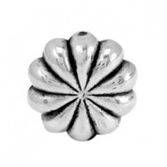 Metall Perle Disc Blume 21x11mm Antik silber